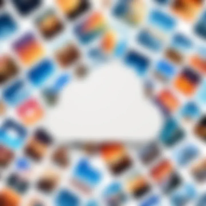 Visual representation of sharing photos in iCloud