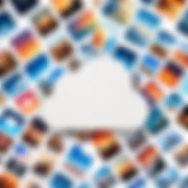 Sharing Photos on iCloud Visual representation of sharing photos in iCloud