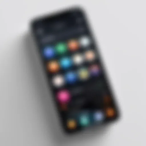 User interface showcasing background app management on iPhone