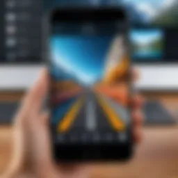 User navigating a photo editing application on an iPhone to remove a background.