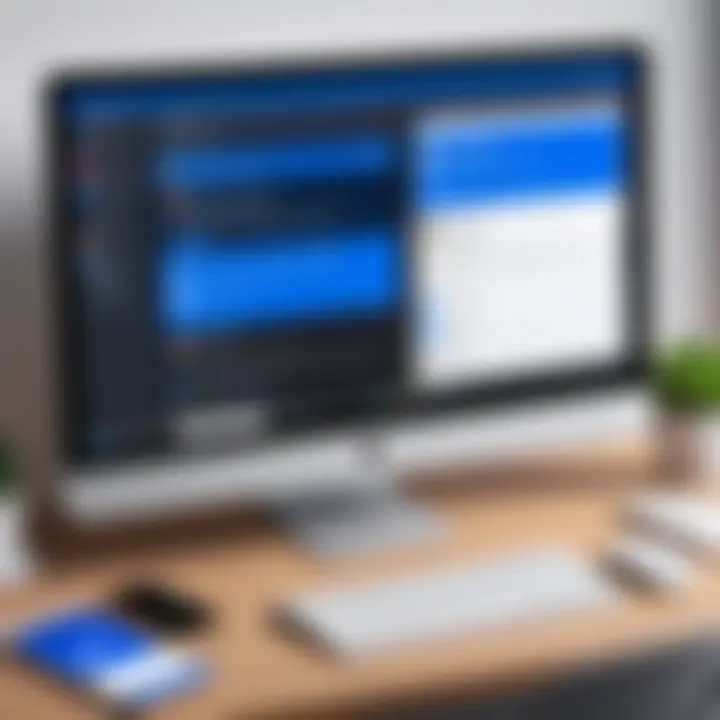 Visual representation of screen sharing on a desktop