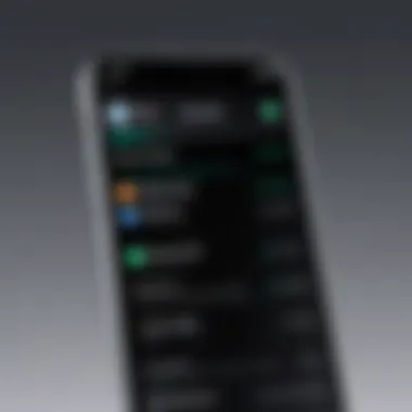 Illustration showing the settings menu on an iPhone.