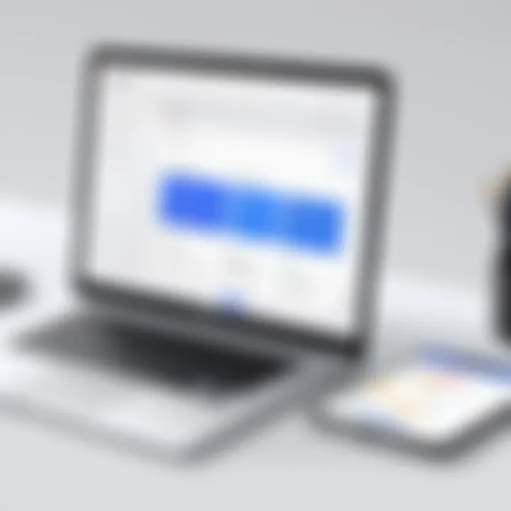 Visual representation of account management options