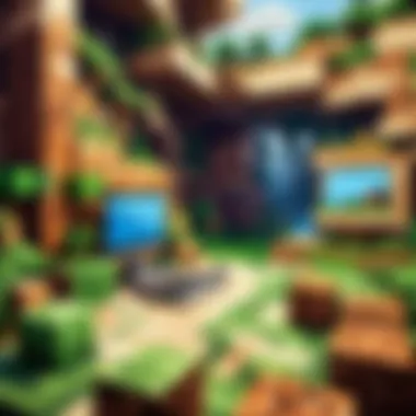 Navigating the Official Minecraft Website Illustration of Minecraft's official website interface