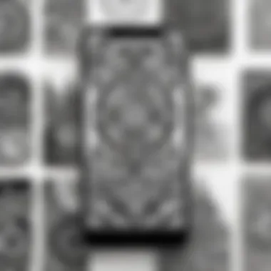 Diverse Creations: Artworks from iPhone Apps A collection of artworks created using different drawing applications on an iPhone.