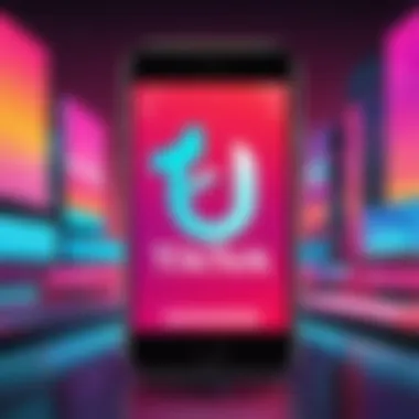 Creating Engaging TikTok Content Trendy TikTok video showcasing vibrant effects and transitions