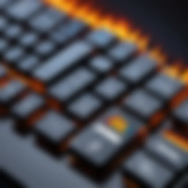 Close-up of Fire TV Keyboard highlighting its functionality