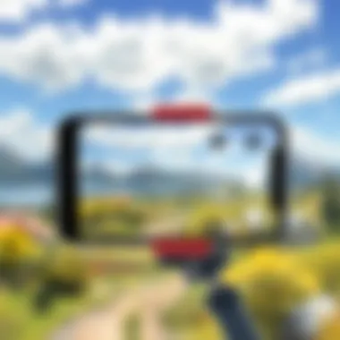 Scenic landscape captured with iPhone 11 and selfie stick