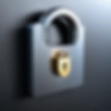 Illustration of a secure folder icon with a padlock