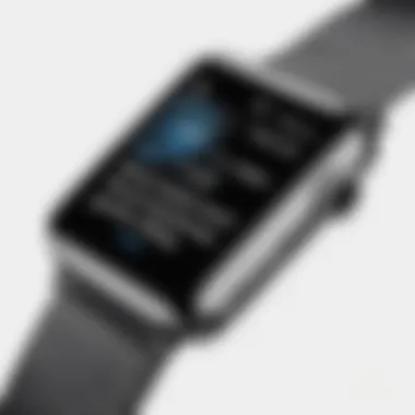Dictation Feature on Apple Watch Dictation feature in use on Apple Watch