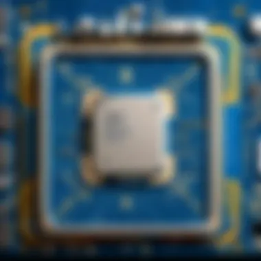 Visual representation of Intel motherboard features and specifications