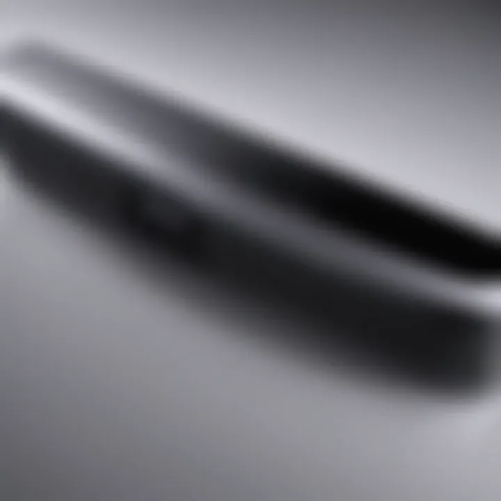 Detailed view of LG eARC soundbar's connectivity options and ports.