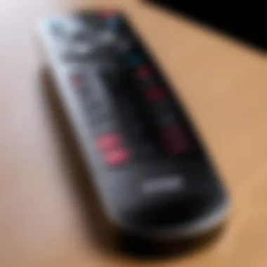 User interface of LG eARC soundbar remote control.