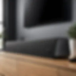 Sleek design of LG eARC soundbar showcasing modern aesthetics.