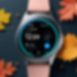 Illustration of Samsung smartwatch displaying fall detection alert