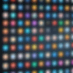 Visual representation of various app icons showcasing creative designs