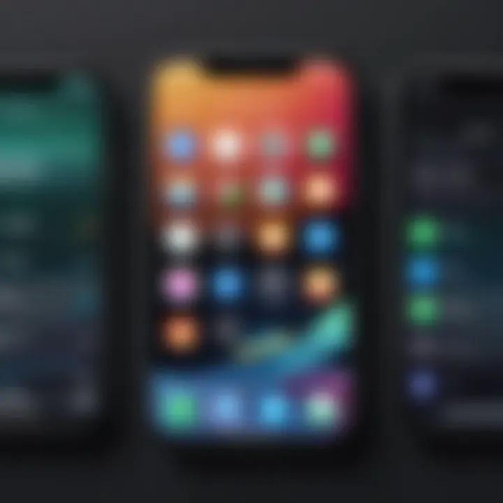 An organized iPhone home screen layout that balances functionality and aesthetic appeal.