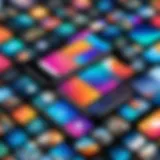 A vibrant layout showcasing a variety of images. Colorful collage layout