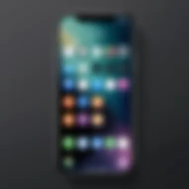 Minimalistic iPhone Home Screen Layout A minimalistic iPhone home screen layout emphasizing functionality and usability