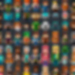 Colorful Minecraft character skins