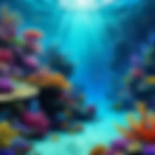 A mesmerizing live wallpaper showcasing vibrant underwater scenery