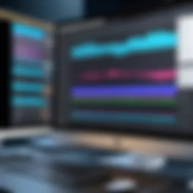 Editing Software for Layering Videos A high-quality editing software interface demonstrating video layering techniques.