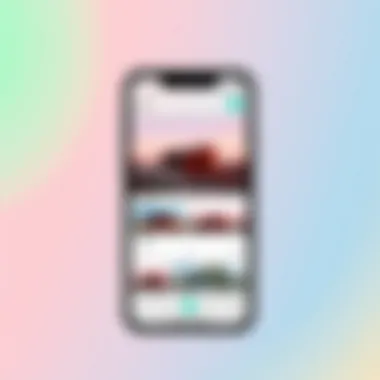 Dynamic interface of iPhone slideshow editing application