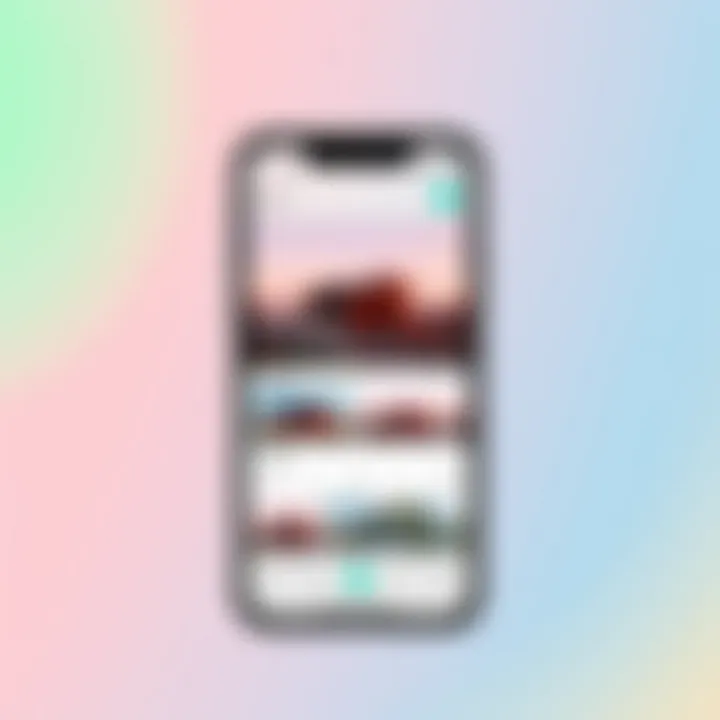 Dynamic interface of iPhone slideshow editing application