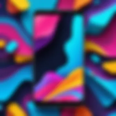 Vibrant Custom Wallpaper on Android Vibrant custom wallpaper showcasing abstract art on an Android screen