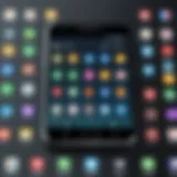 Showcase of customized Android icons on a smartphone home screen