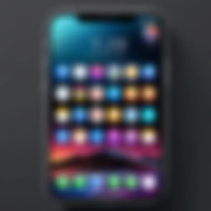 An iPhone home screen transformed with personalized app icons.