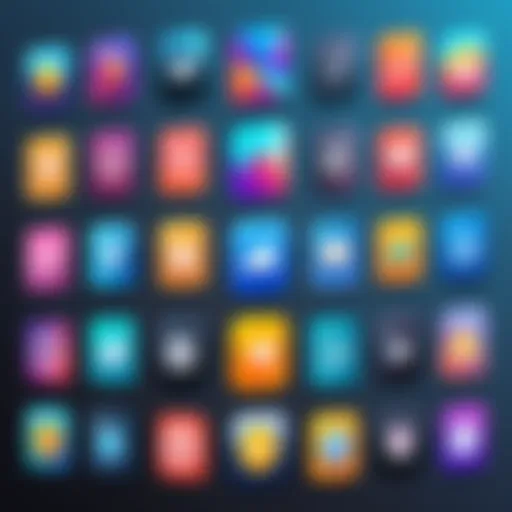 A vibrant collection of custom app icons showcasing diverse styles.