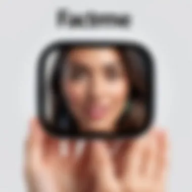 User customizing settings on FaceTime for an optimized calling experience.