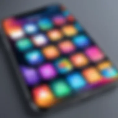 Vibrant App Organization Colorful app folder on iPhone home screen
