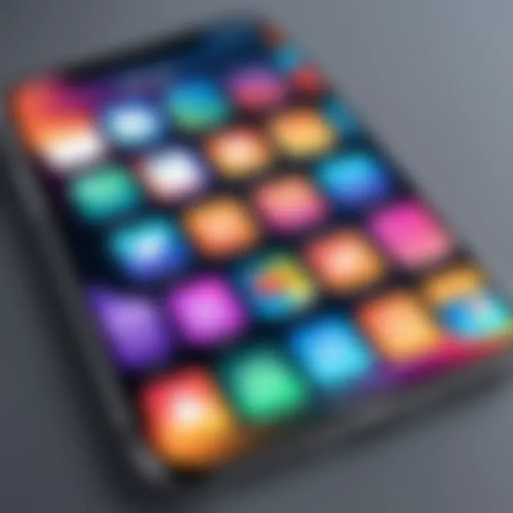 Vibrant App Organization Colorful app folder on iPhone home screen
