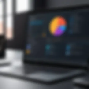 Utilizing Advanced Customization Tools An individual using advanced customization tools on a laptop