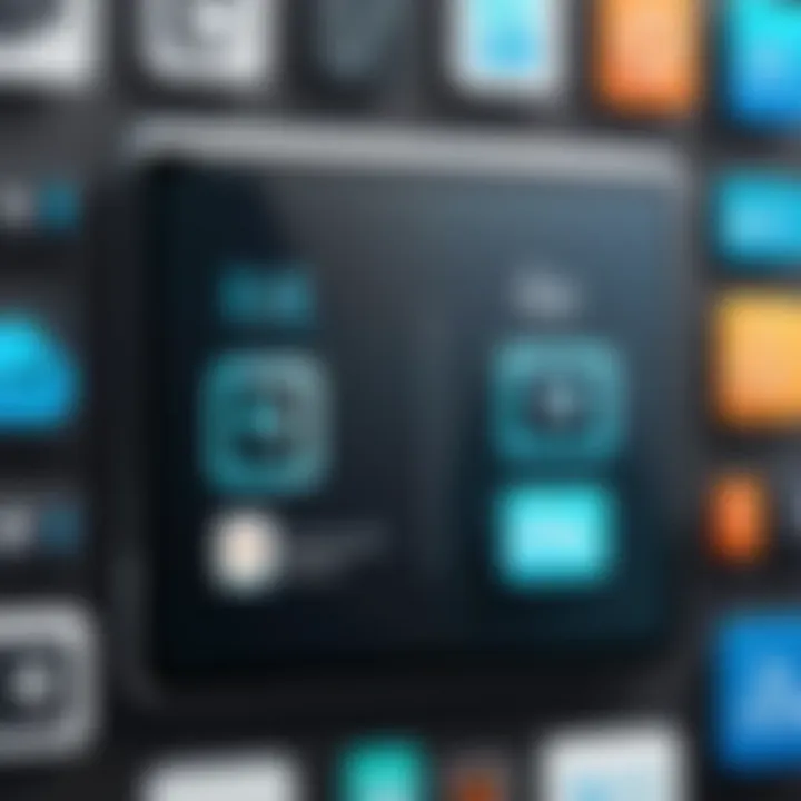 Aesthetic and functional app icon designs on a tablet
