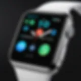 Conceptual illustration of Apple Watch application interface