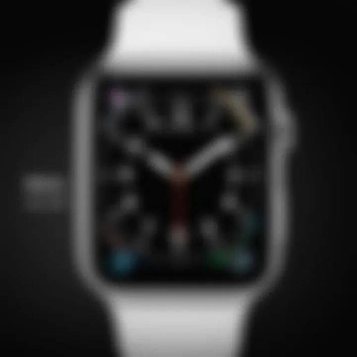 A close-up of an Apple Watch displaying a personalized watch face