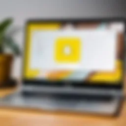 Chromebook displaying the Snapchat interface
