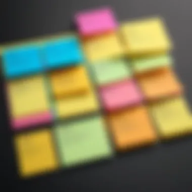 Customized Sticky Notes Features Example of customized Sticky Notes with different colors and fonts