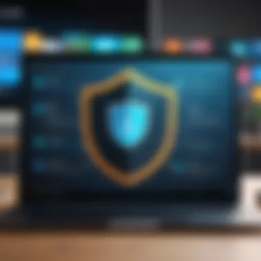 Enhancing Online Security with a VPN Visual representation of online security and VPN