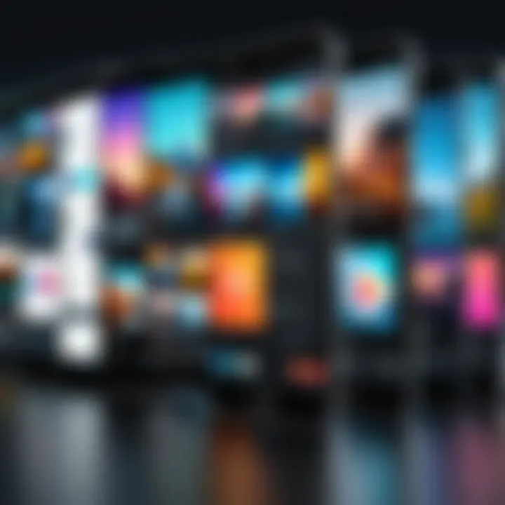 A collage of popular mobile video editing apps on smartphone screens