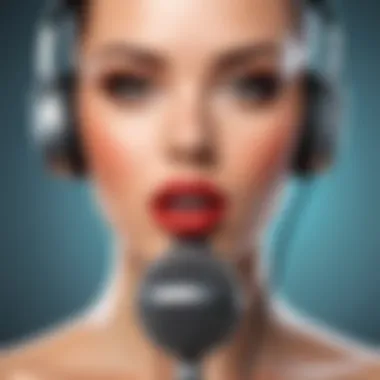 Ethical Implications of Voice Alteration Technology An abstract representation of ethical concerns in voice technology