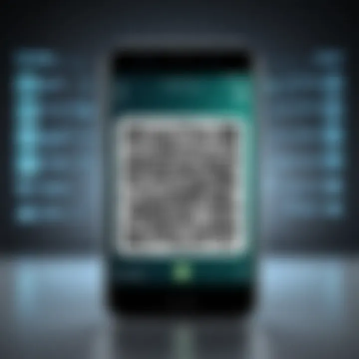 A user interface of a popular QR code scanner app displayed on an Android device.