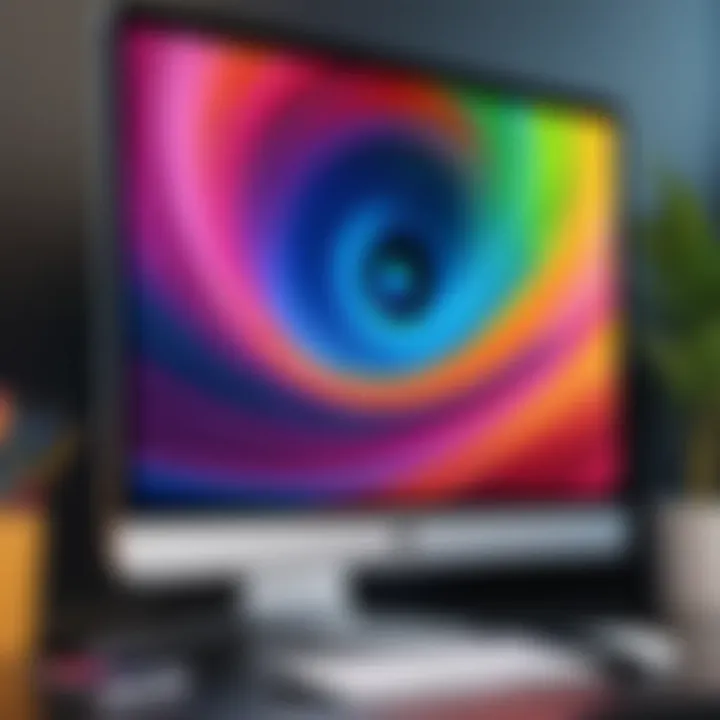 A vibrant digital artwork created using Mac drawing software.