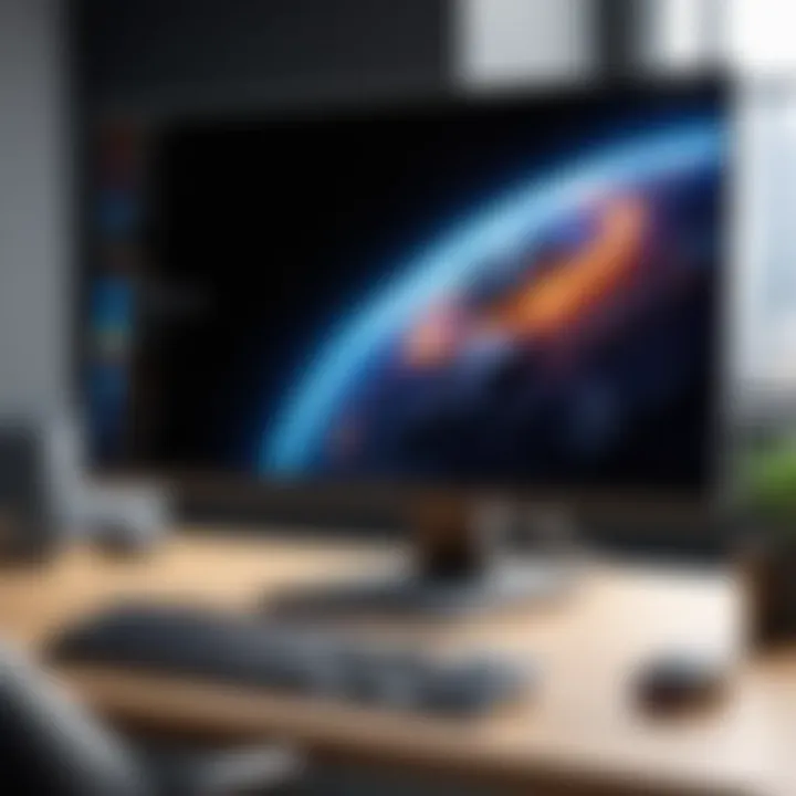 Ergonomically designed gaming monitor setup