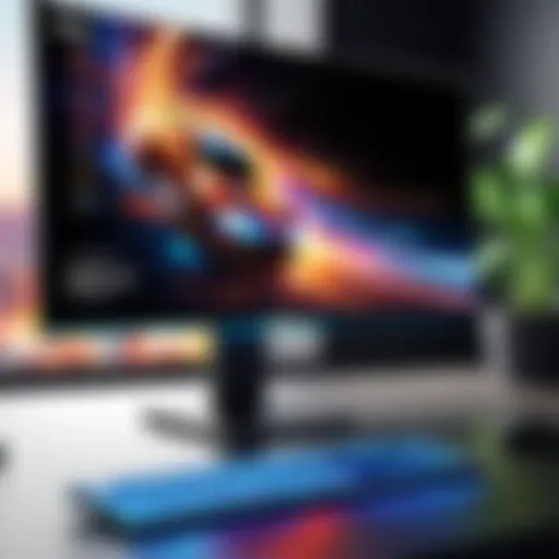 Innovative gaming monitor displaying high refresh rate