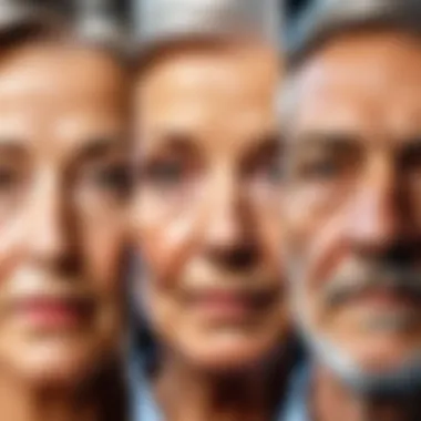 Digital Aging Representation A digital representation of aging effects on a face
