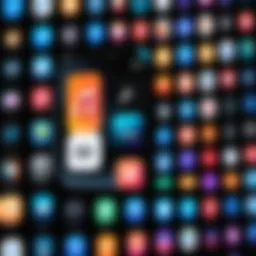 A visual representation of various music streaming app icons